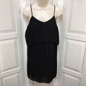 BCBGeneration Black Pleated Mini Dress